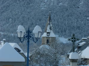 the village in winter
